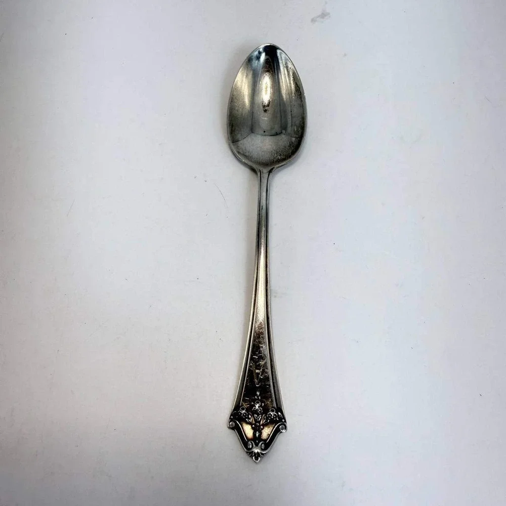 Lunt Sterling Silver Mount Vernon Teaspoon 5.25 inch Monogram A 17g Vintage